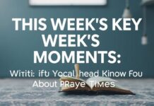 Haftanın En Önemli Anları: Namaz Vakitlerine Dair Bilinmesi Gerekenler This Week's Key Moments: What You Need to Know About Prayer Times